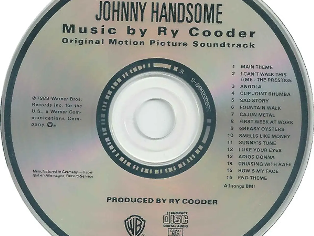 Billede 7 - Ry Cooder – Johnny Handsome Original Motion… – CD