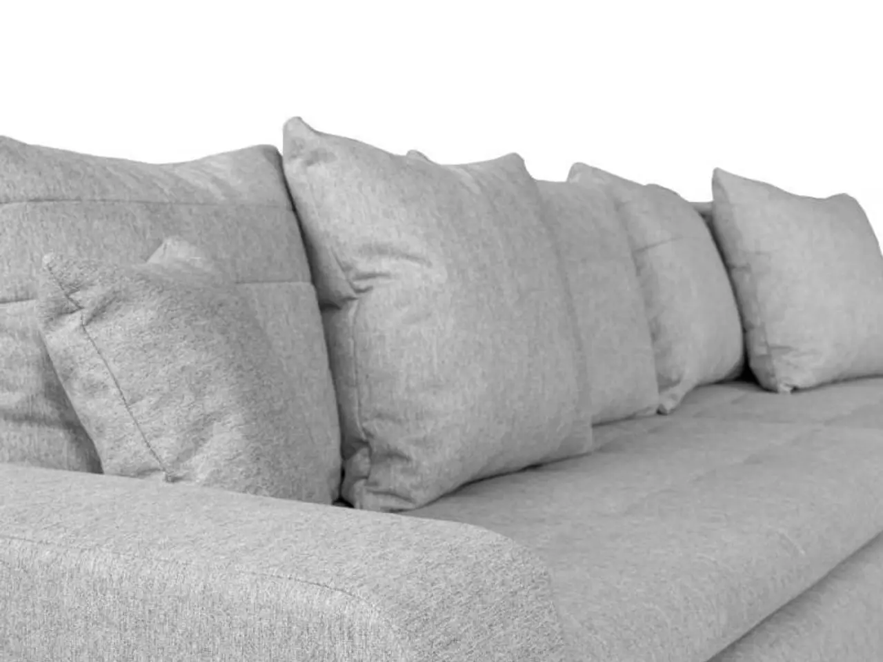 Billede 4 - Miami chaiselongsofa højrevendt - lysegrå stof U-sofa