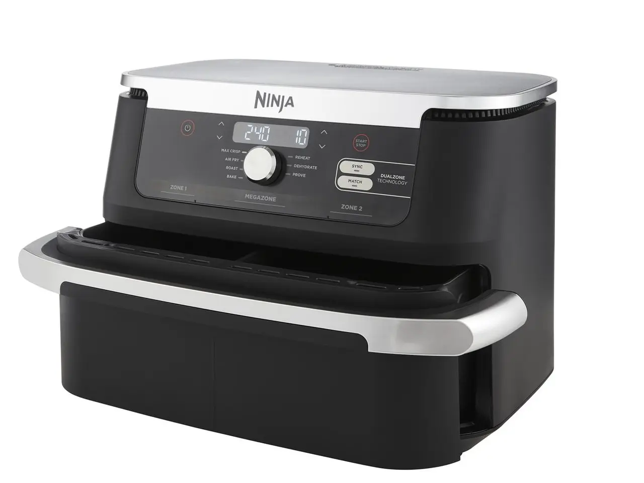 Billede 1 - Airfryer Ninja AF500EU Double 10,4 l - sort/rustfrit stål