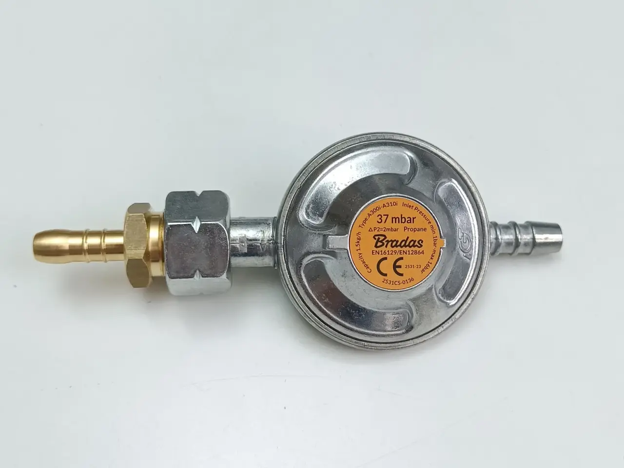 Billede 6 - NY! 37mbar Gasregulator 2 x udgang til 9-10mm