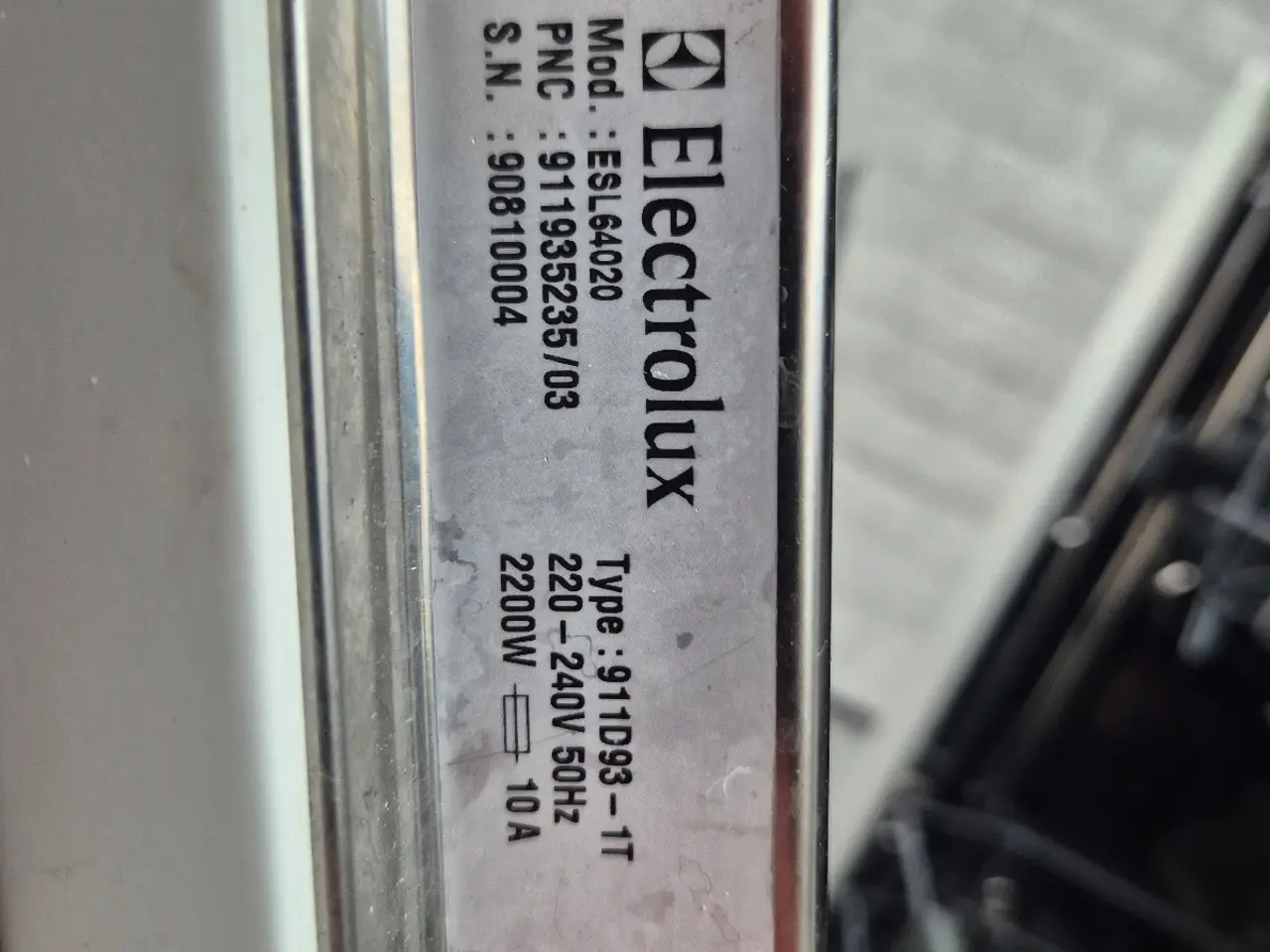 Billede 9 - Electrolux integreret opvaskemaskine