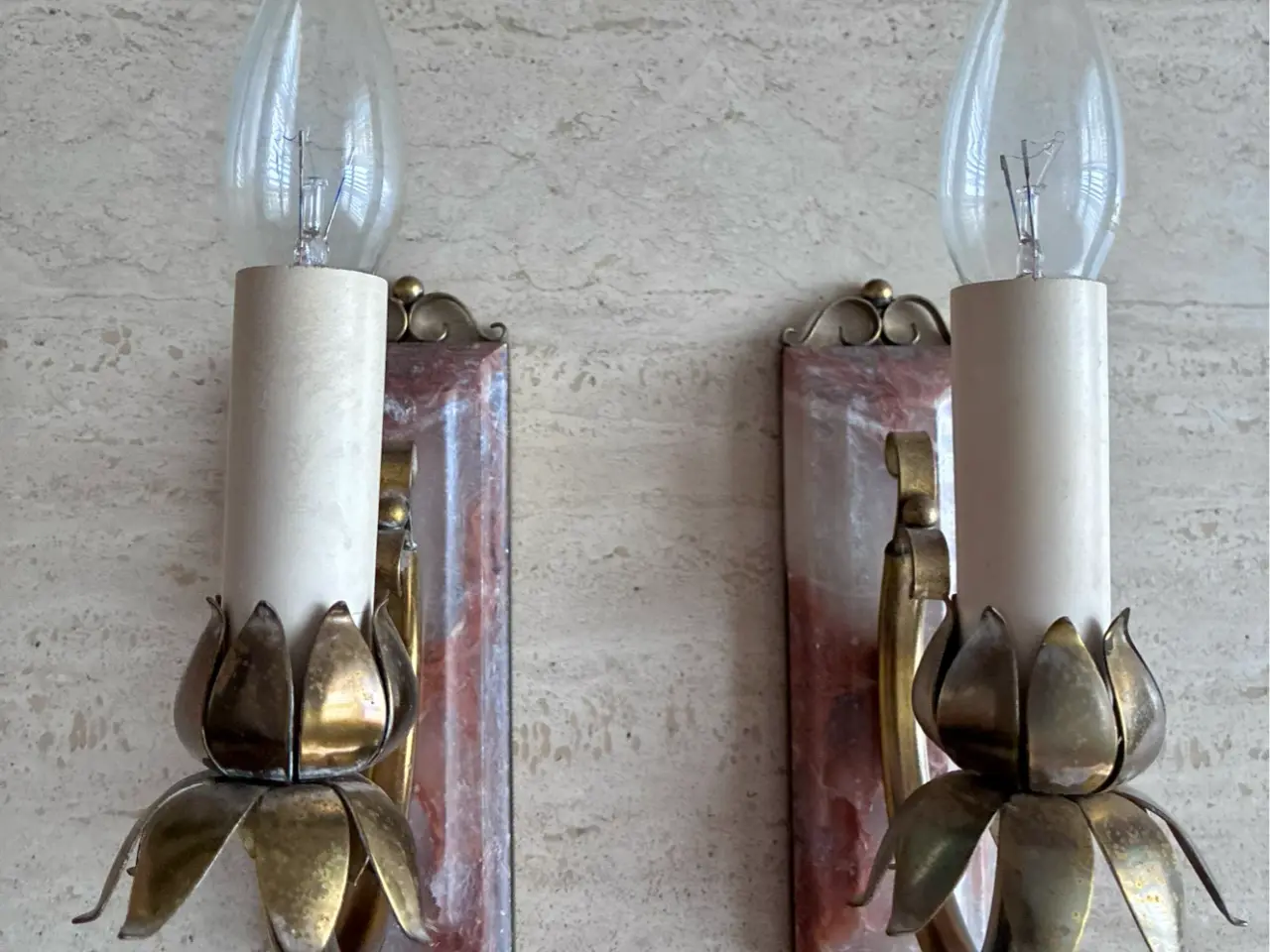 Billede 8 - Smukke vintage væglamper – Hollywood Regency stil
