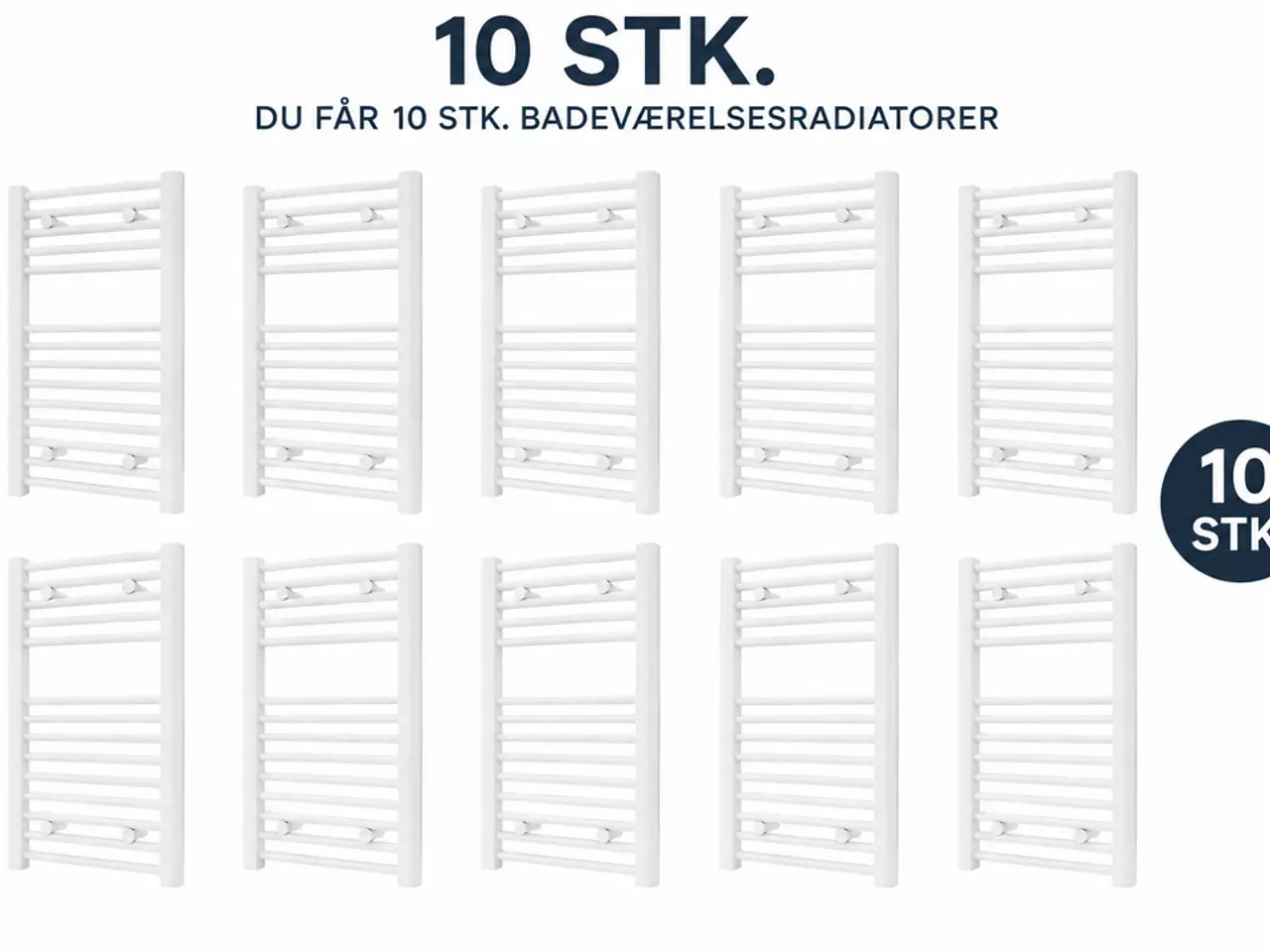 Billede 1 - 10stk Asola hvid håndklædetørre radiator