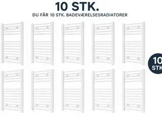 10stk Asola hvid håndklædetørre radiator