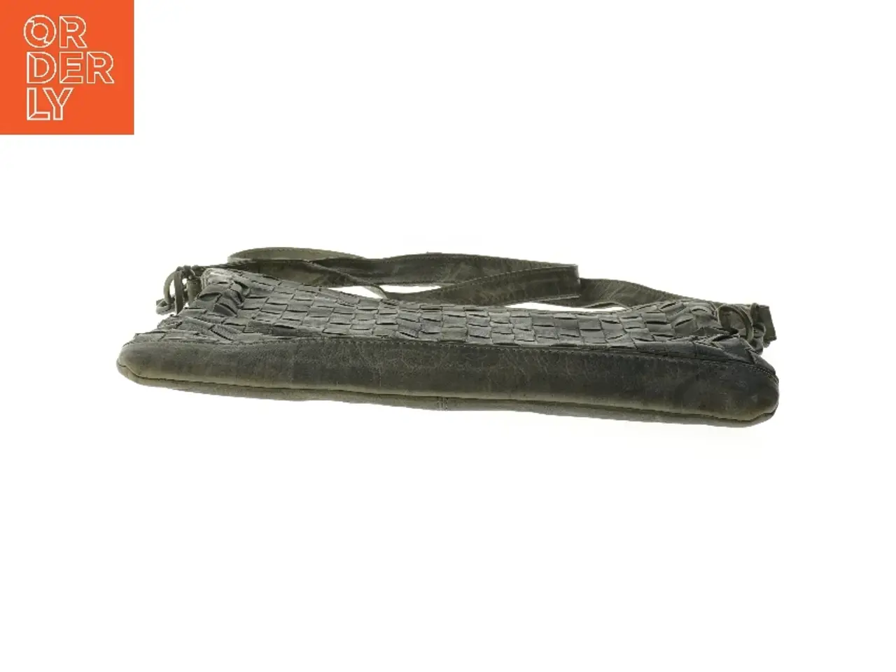 Billede 5 - Flettet læderskuldertaske (str. 35 x 28 cm)