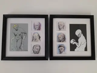 Michael Kvium 22 x 22 cm er ramme mål