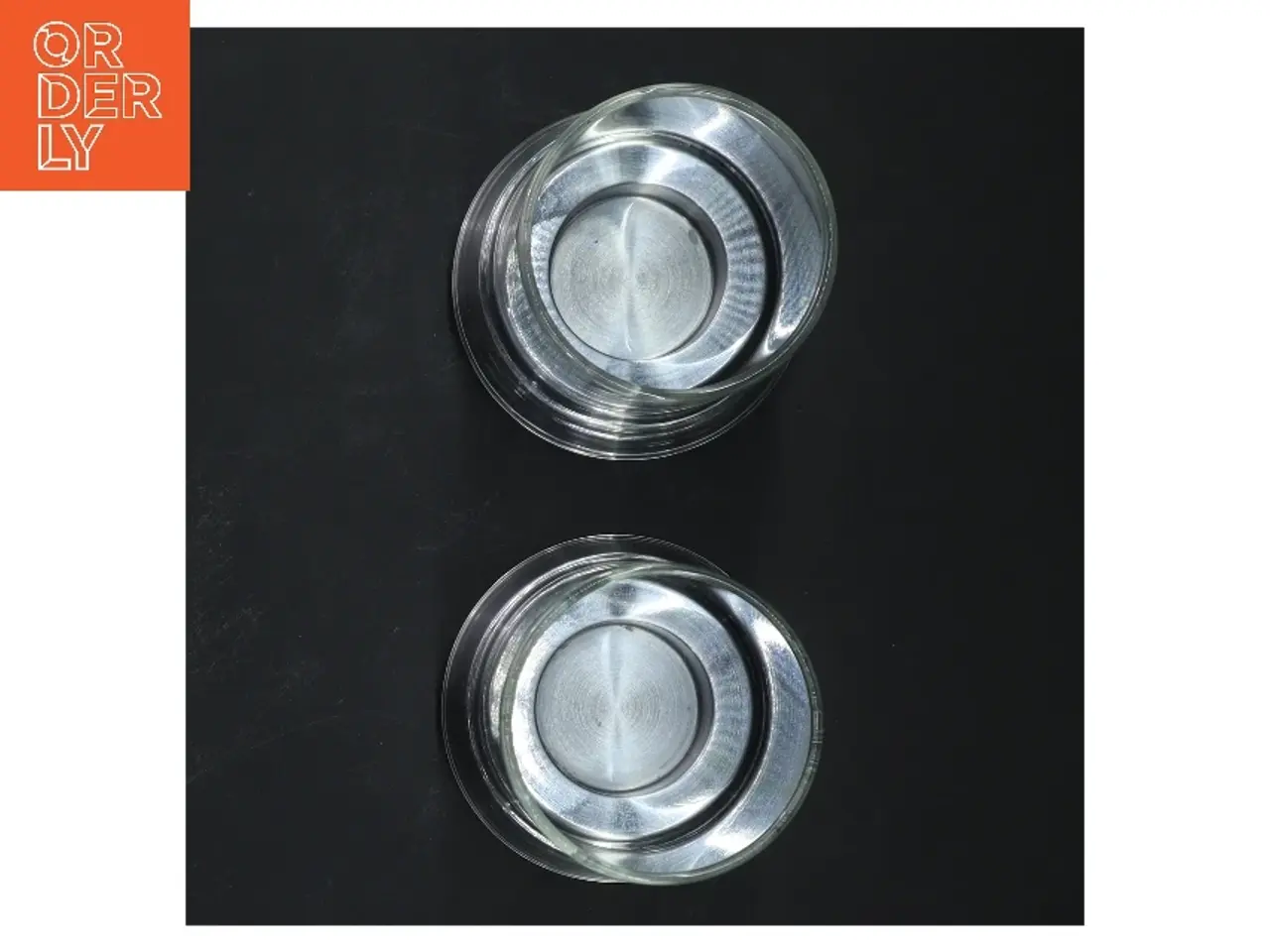 Billede 2 - Te-lysestager i glas og metal fra Menu (str. Ø 8 cm)