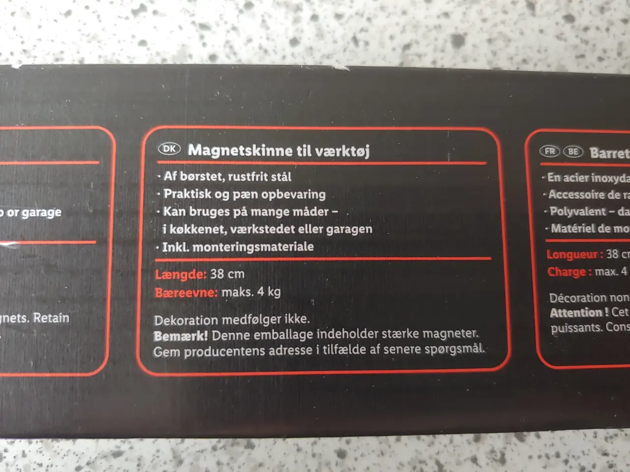 Billede 2 - Magnetskinne til værktøj eller knive