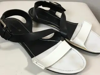 Jil Sander, sort-hvide sandaler, str 37,5