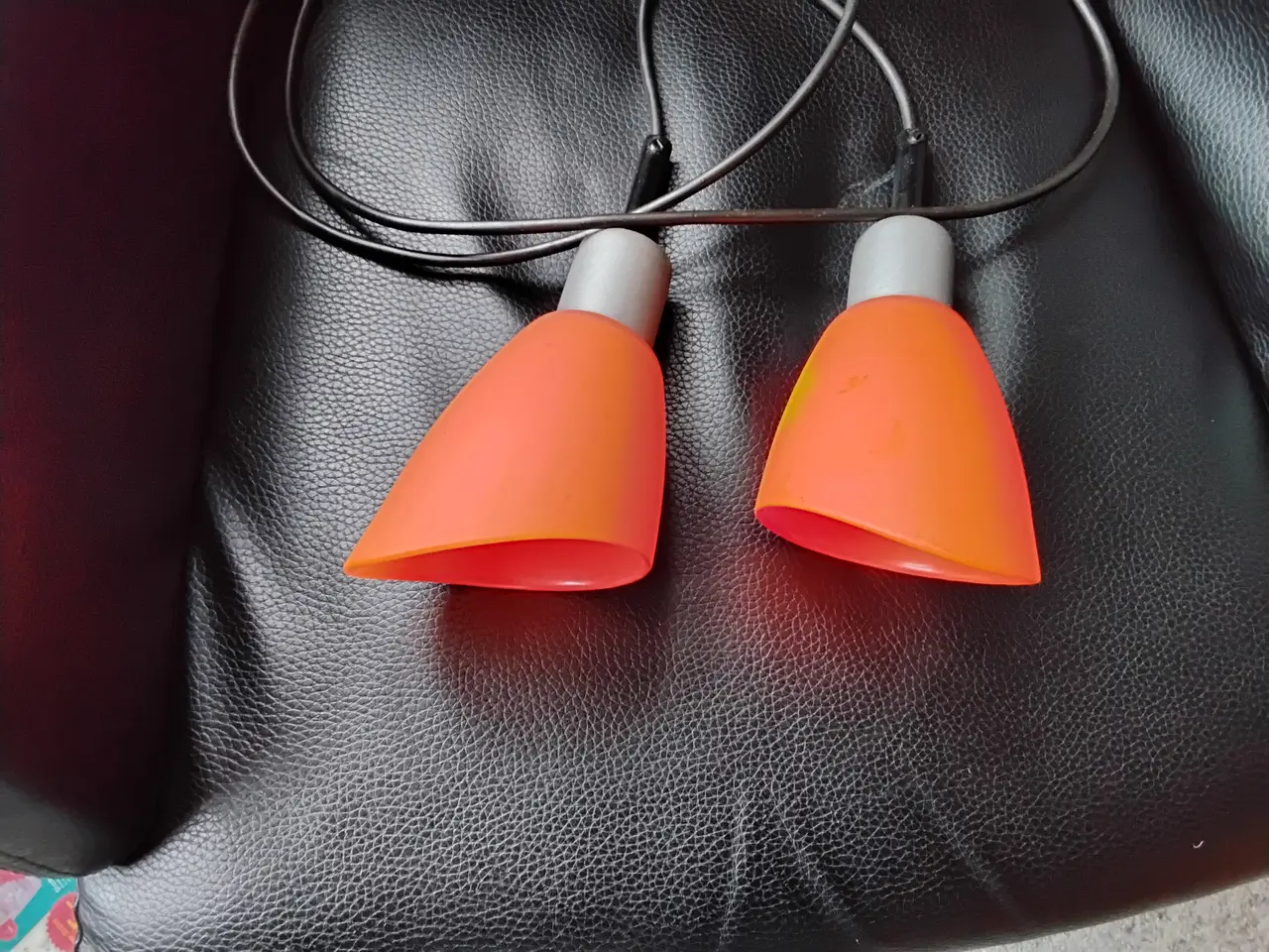 Billede 3 - Fine orange lamper til over sofabordet