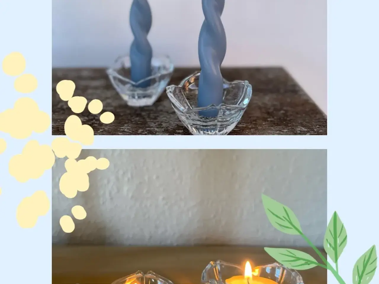 Billede 1 - Lysestager i glas