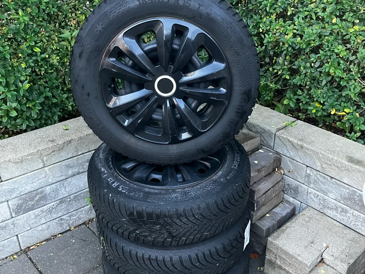 Billede 3 - Stålfælge4 x 108 m Continental vinterdæk 185/65R15