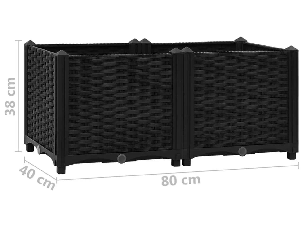 Billede 8 - Højbed 80x40x38 cm polypropylen