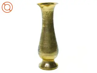 Ciseleret Vase i Messing (str. 20 x 6 cm)
