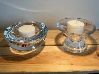 2 klassiske Iittala fyrfadsstager – Ballo & Kartio