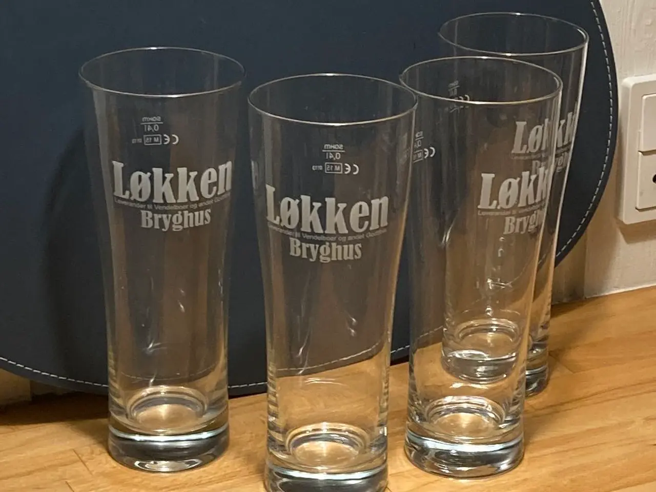 Billede 2 - Løkken Bryghus ølglas 0,4 l – sæt med 4 glas