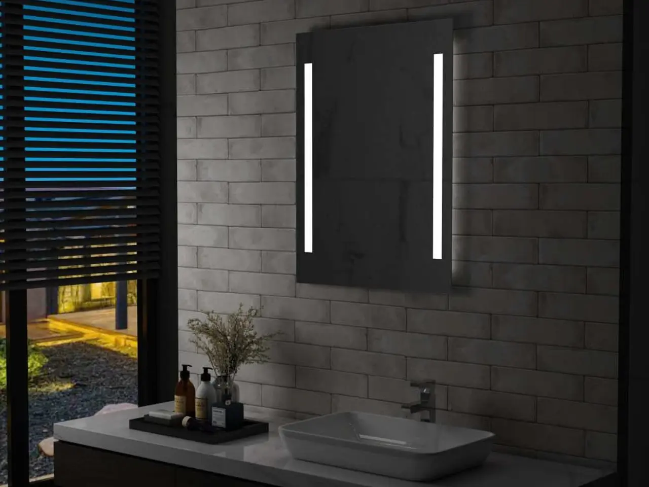 Billede 1 - LED-vægspejl til badeværelset 60x80 cm