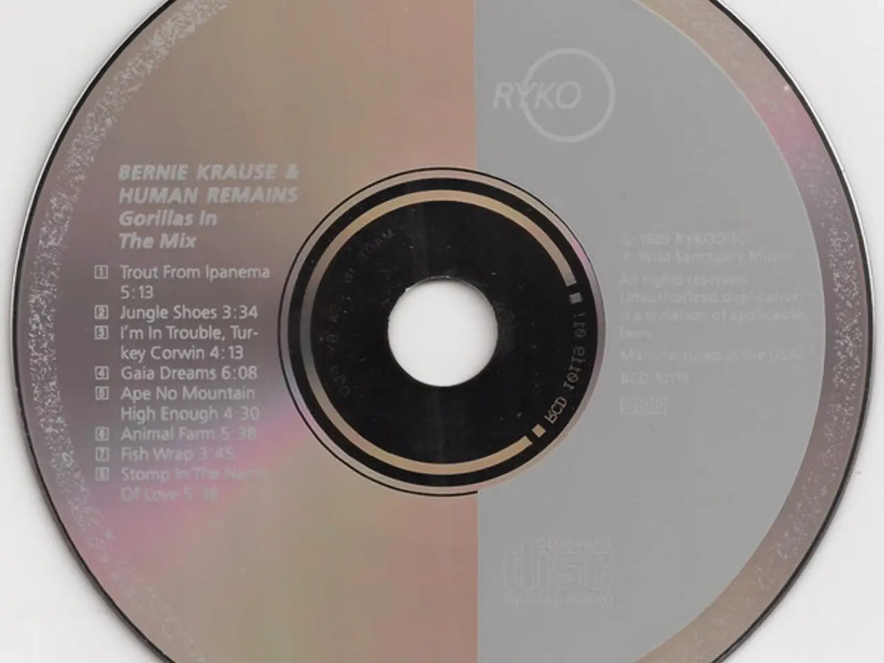Billede 3 - Bernie Krause & Human… – Gorillas In The Mix – CD