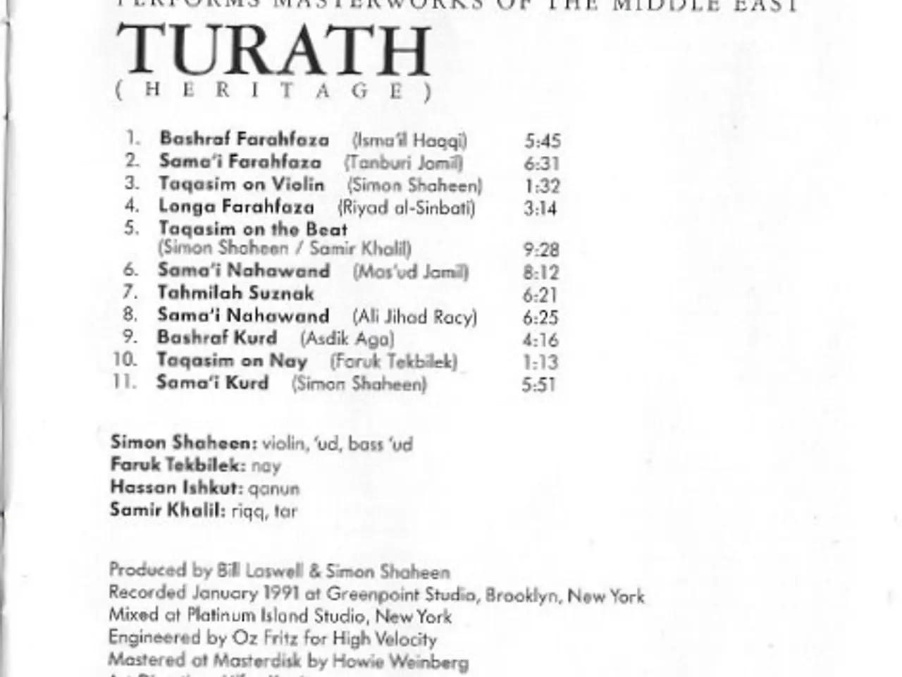 Billede 3 - Simon Shaheen – Turath – CD
