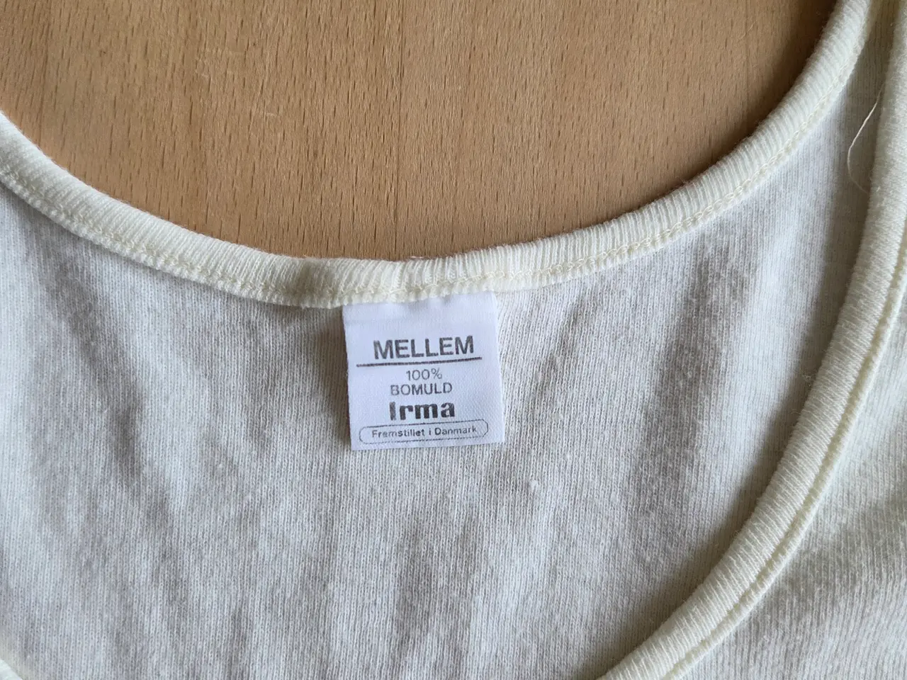 Billede 2 - Irma bomuldstop / undertrøje str.M råhvid