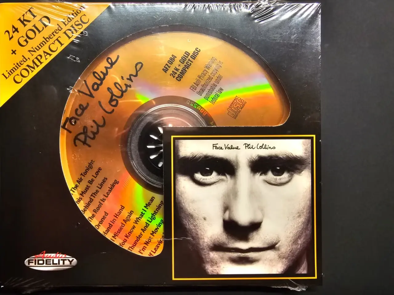 Billede 1 - Phil Collins Face Value 24k Gold CD #4897 