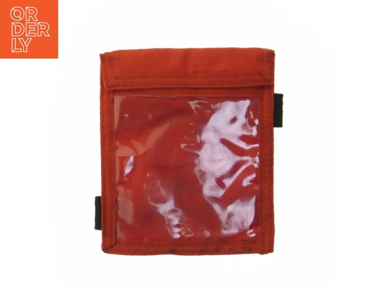 Billede 1 - Rød pung med plastikvindue (str. 15x13 cm)