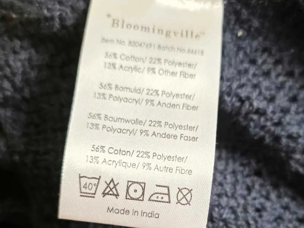 Billede 4 - Bloomingville Linda plaid blå ny