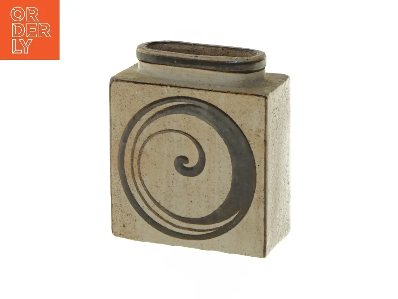 Billede 1 - Kähler vase med spiral (str. 14x5x12 cm)