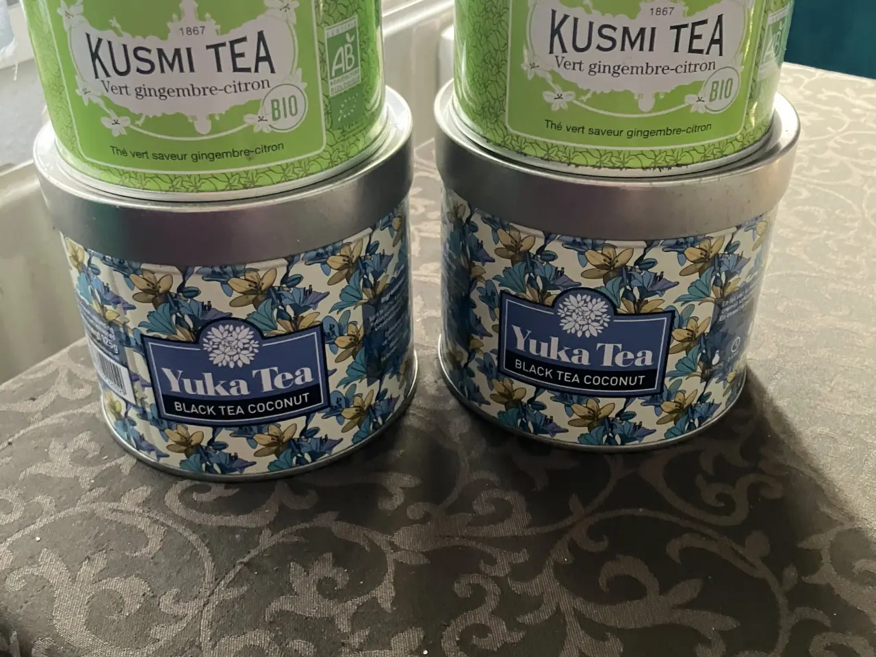 Billede 1 - Kusmi- og Yuka tebøtter ( tomme )