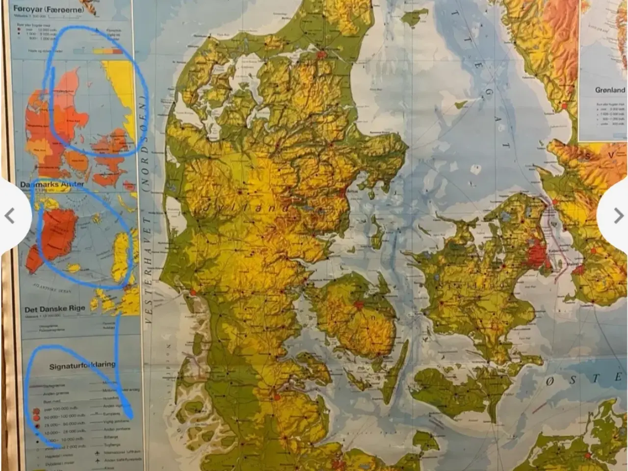Billede 4 - Skolekort DK- Europa - Verden