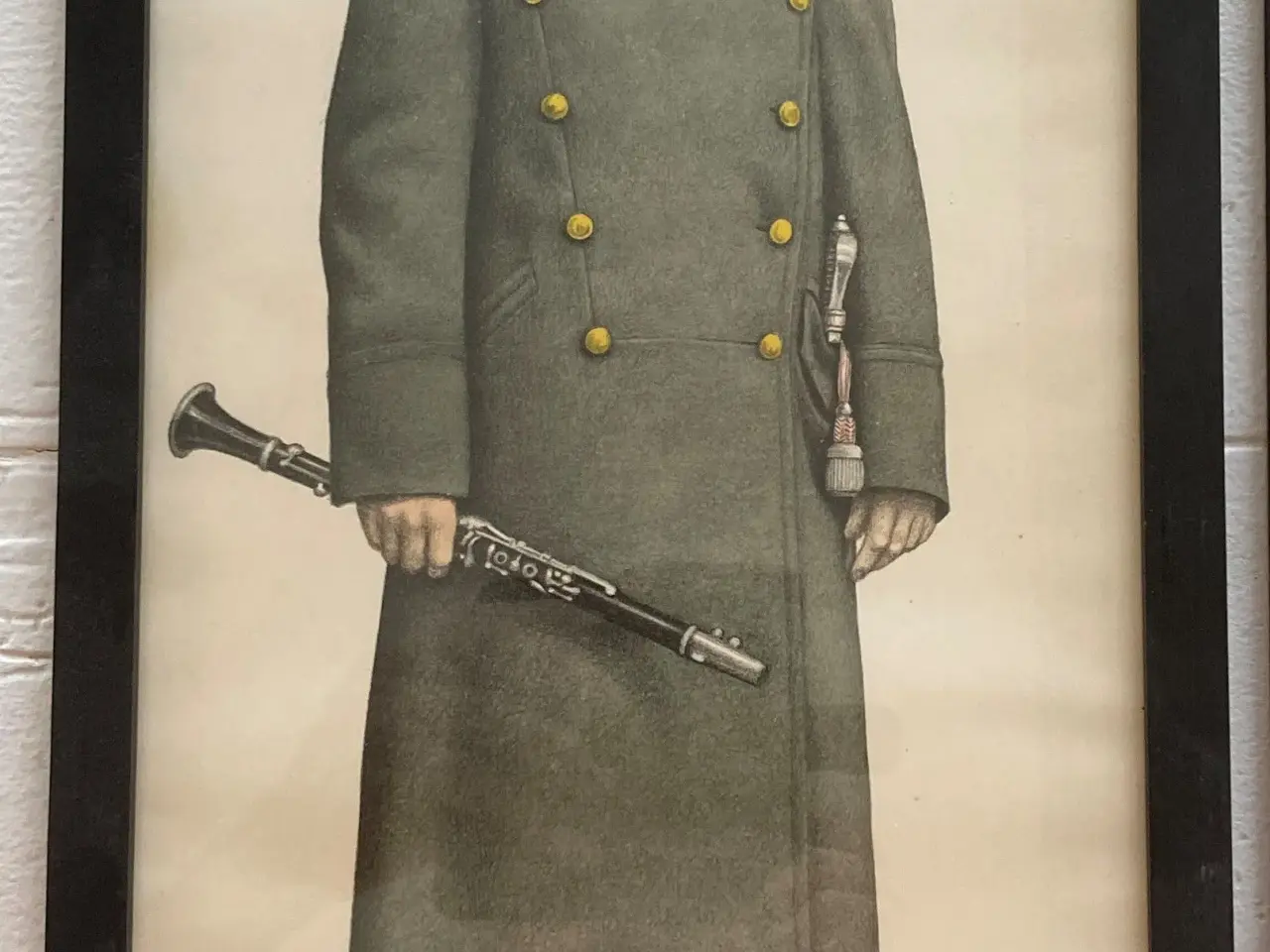 Billede 2 - 4 C.L.Seifert billede Danske Uniformer i ramme