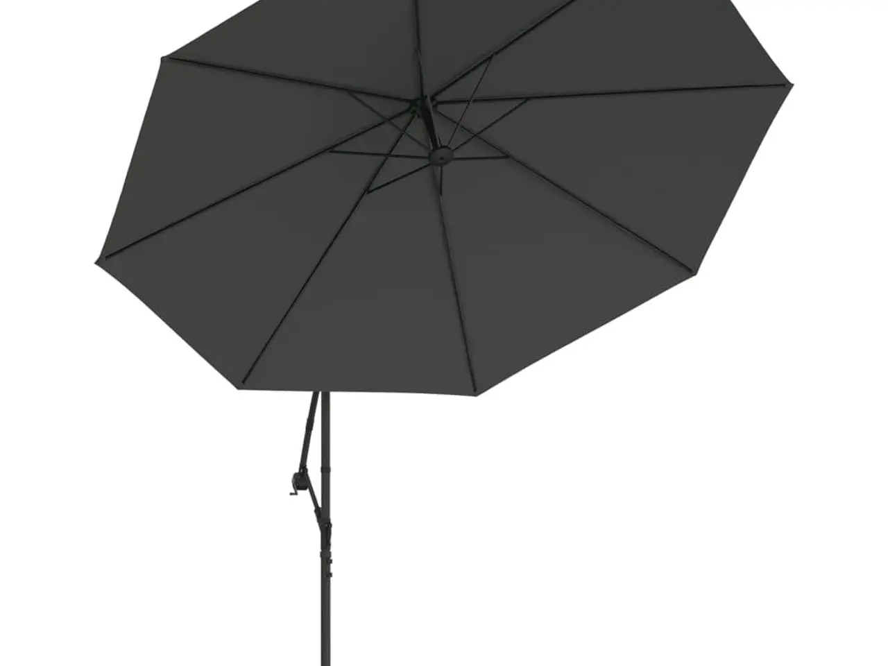 Billede 5 - Hængeparasol med LED-lys 350 cm antracitgrå