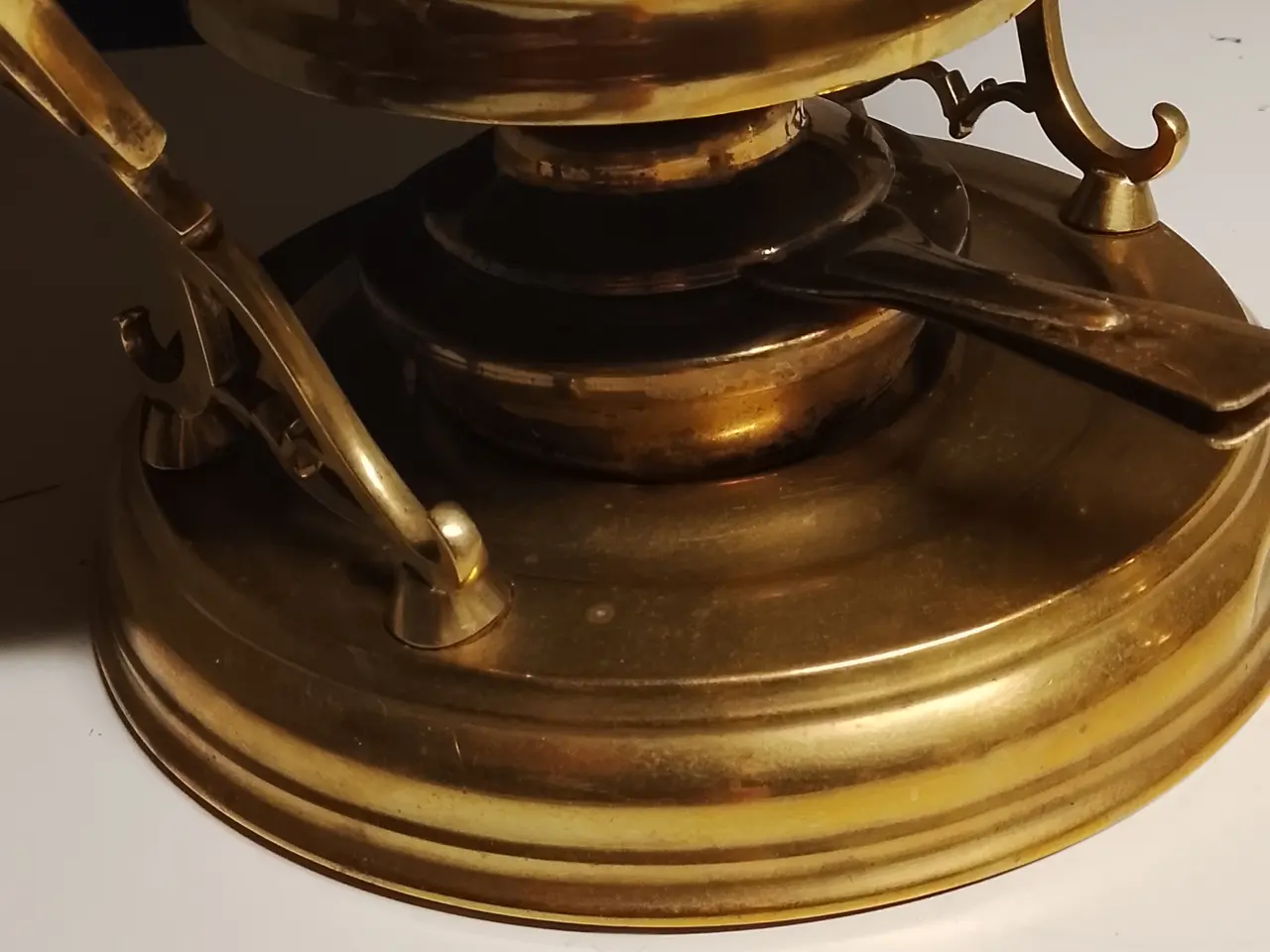 Billede 4 - Samovar i messing med spritbeholder og stor kande