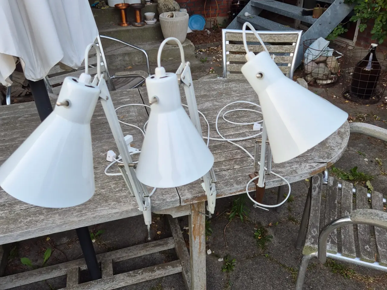 Billede 19 - Kridhvide Luxo arkitektlamper til væg