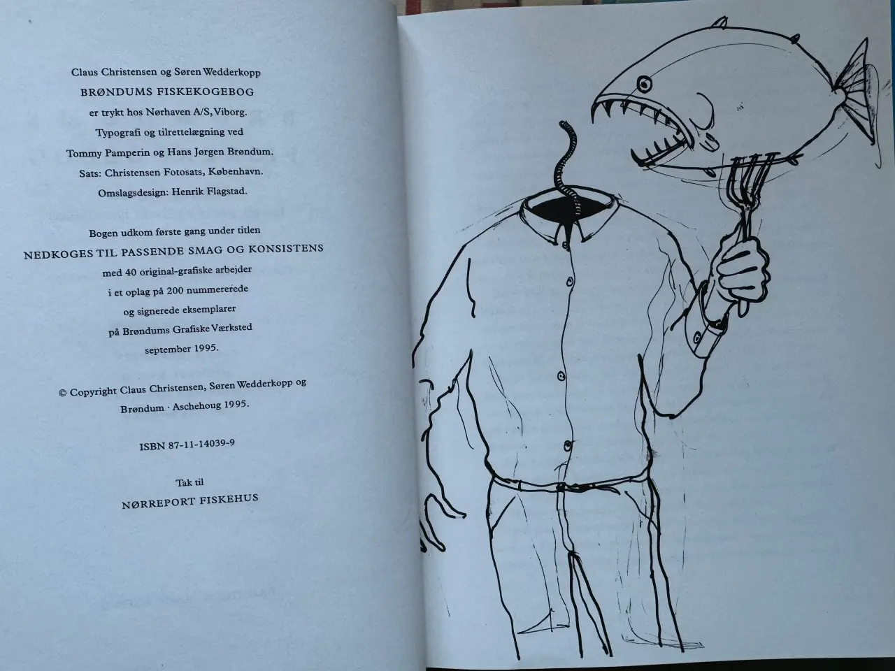 Billede 2 - BRØNDUMS FISKEKOGEBOG * Christensen & Wedderkopp
