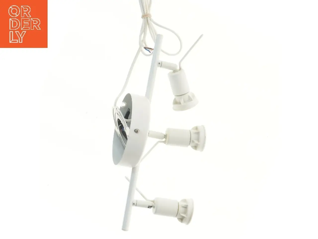 Billede 2 - Hvid LED Væglampe med tre spots (str. 36x13 cm)