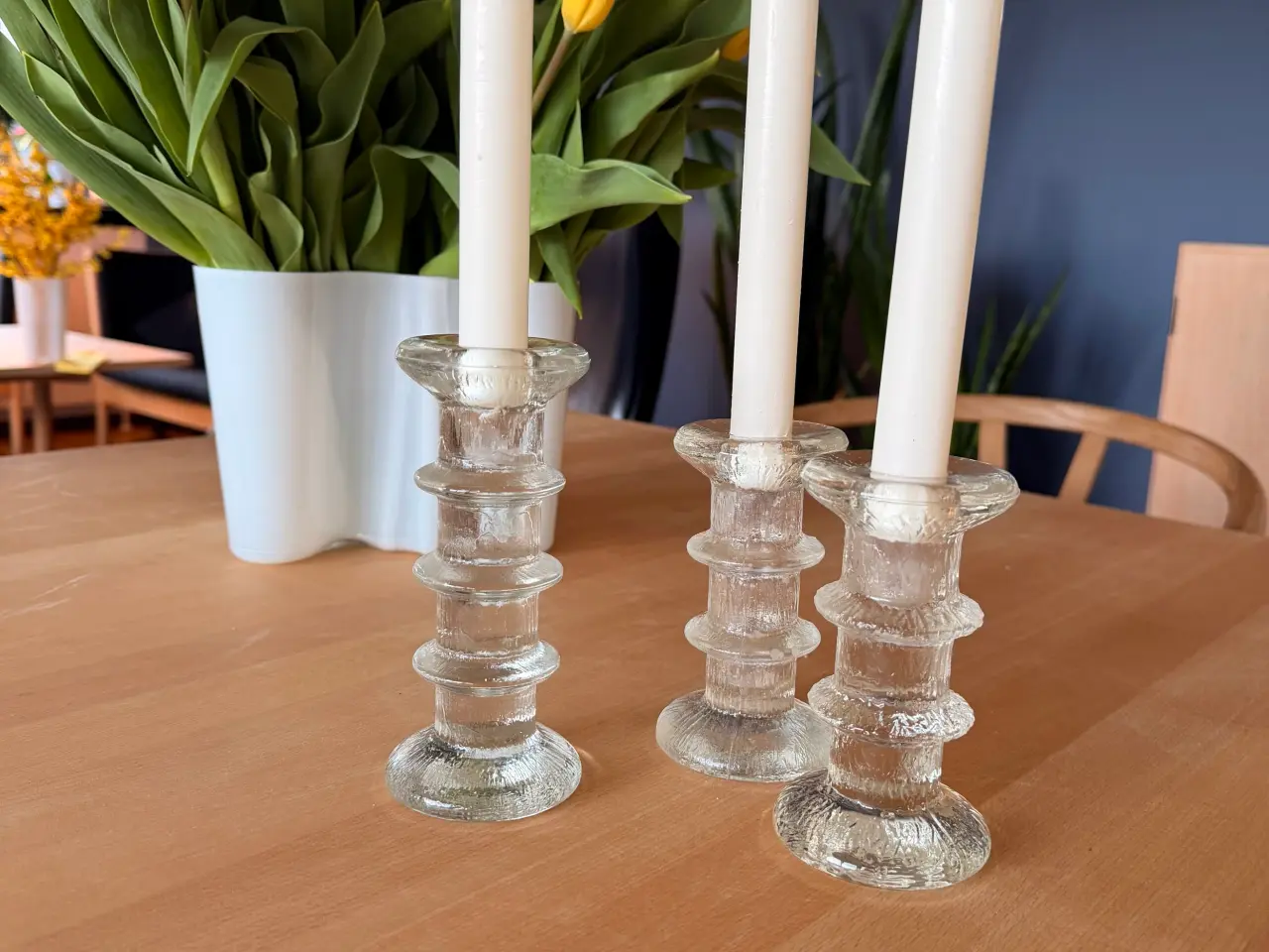 Billede 1 - Lysestage glas klar 3 stk. 