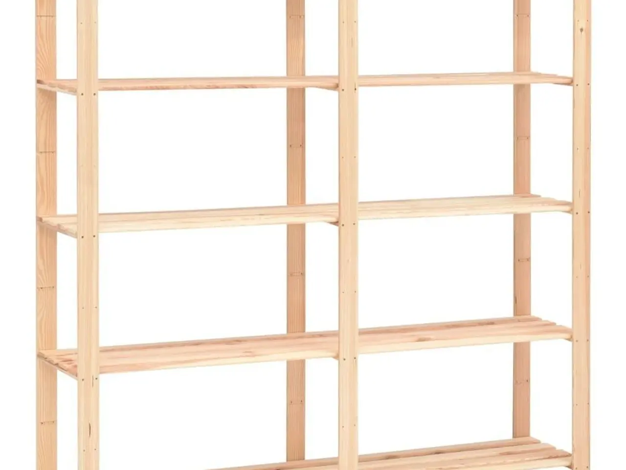 Billede 1 - Reol i 5 niveauer i massivt fyrretræ - 170 x 38 x 170 cm