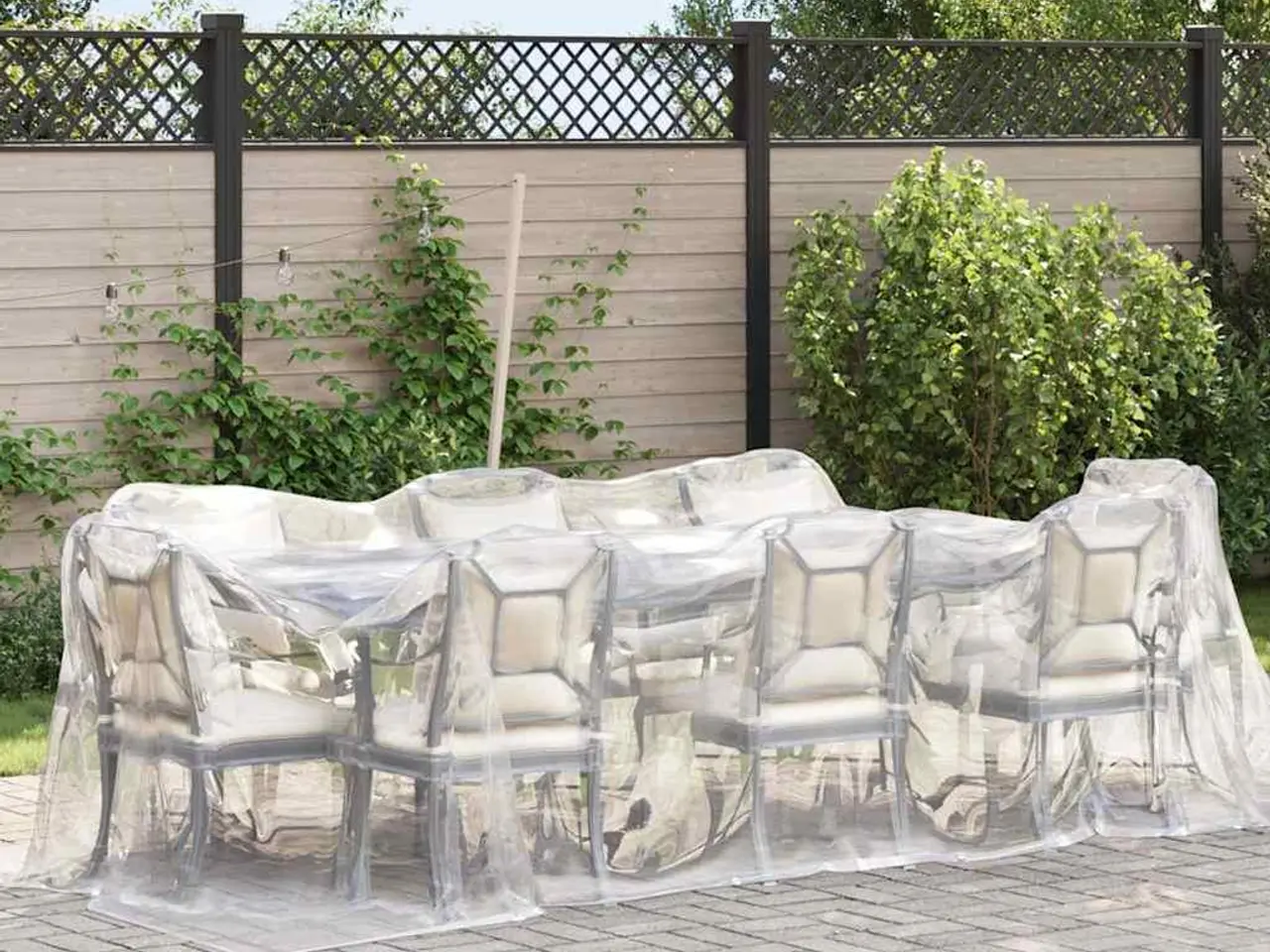 Billede 2 - Klar presenning med øjer 2 × 4 m - polyethylen, transparent
