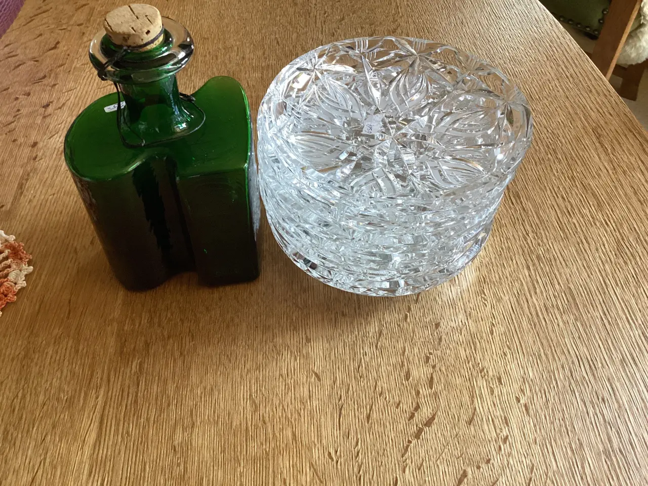 Billede 4 - Holmegård flaske og 6 Isasietter