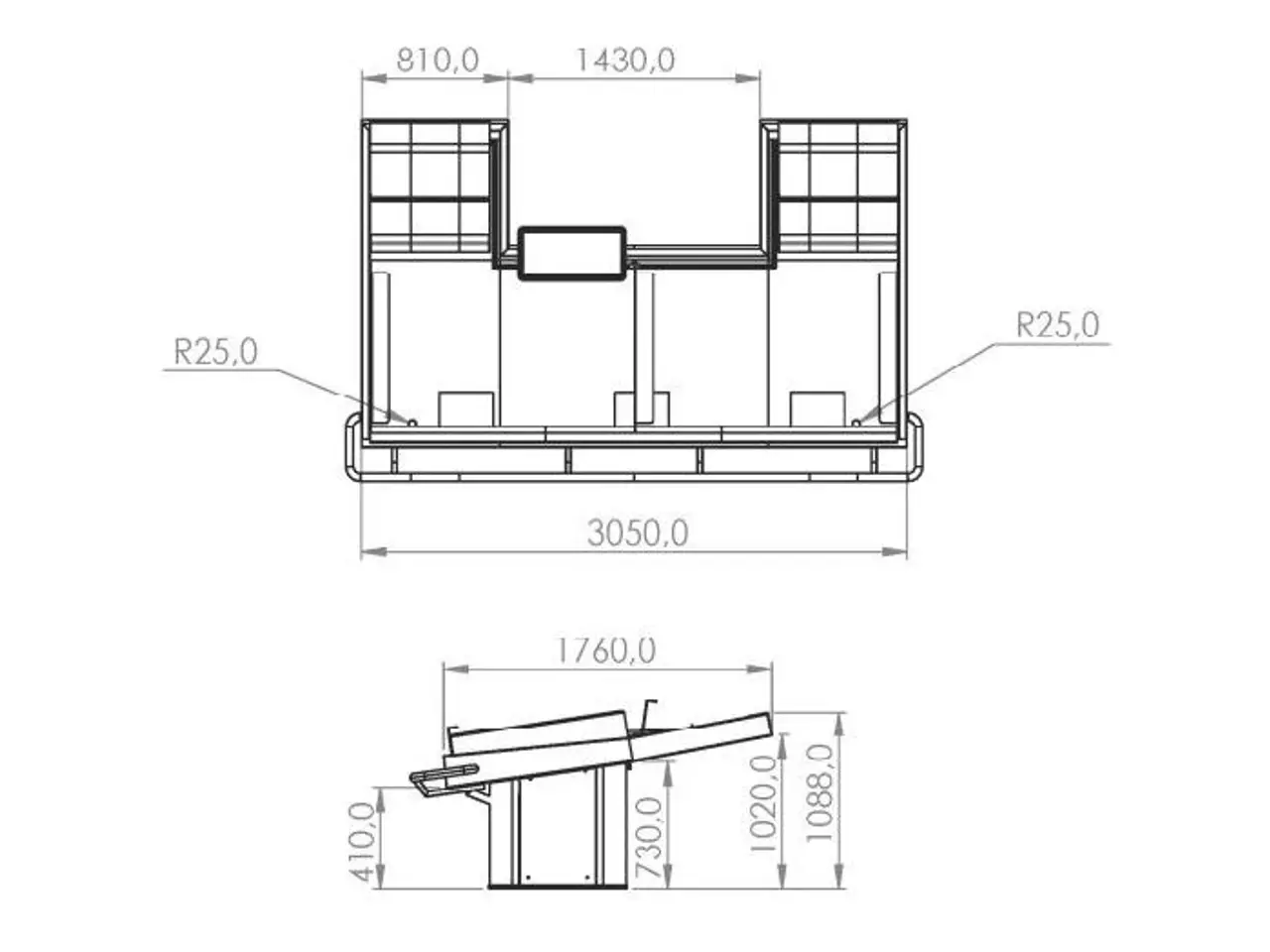 Billede 2 - Køledisk til fisk – B3050 x D1760 x H1088 mm