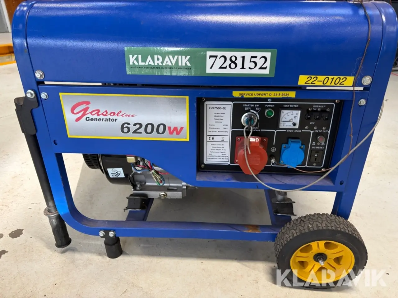 Billede 12 - Generator Gasolgenerator 6200 W