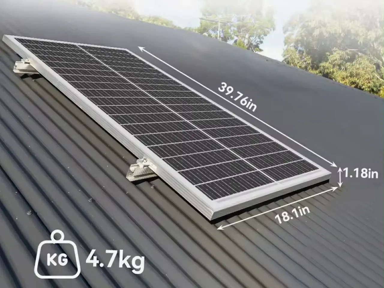 Billede 3 - Solceller 12 volt 100 watt solcelle 