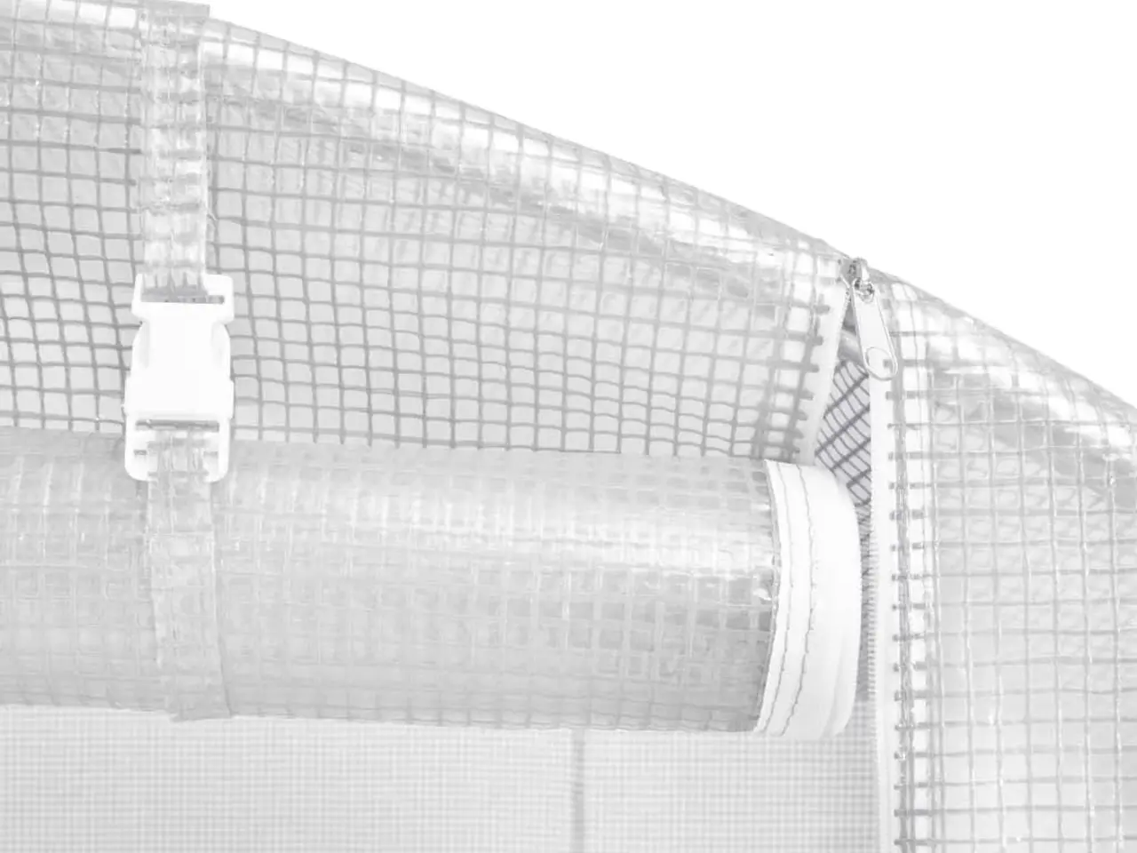 Billede 9 - Drivhus 9 m² - 300 × 300 × 200 cm, hvidt PE-net og galvaniseret stel