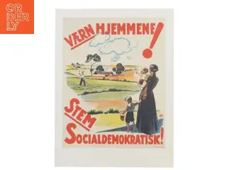 Vintage politisk plakat (str. 40x30 cm)