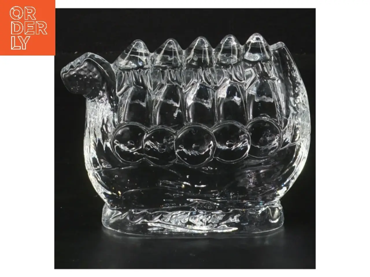 Billede 2 - Kosta Boda Glas Vikingeskib (str. 10,5x8,5 cm)