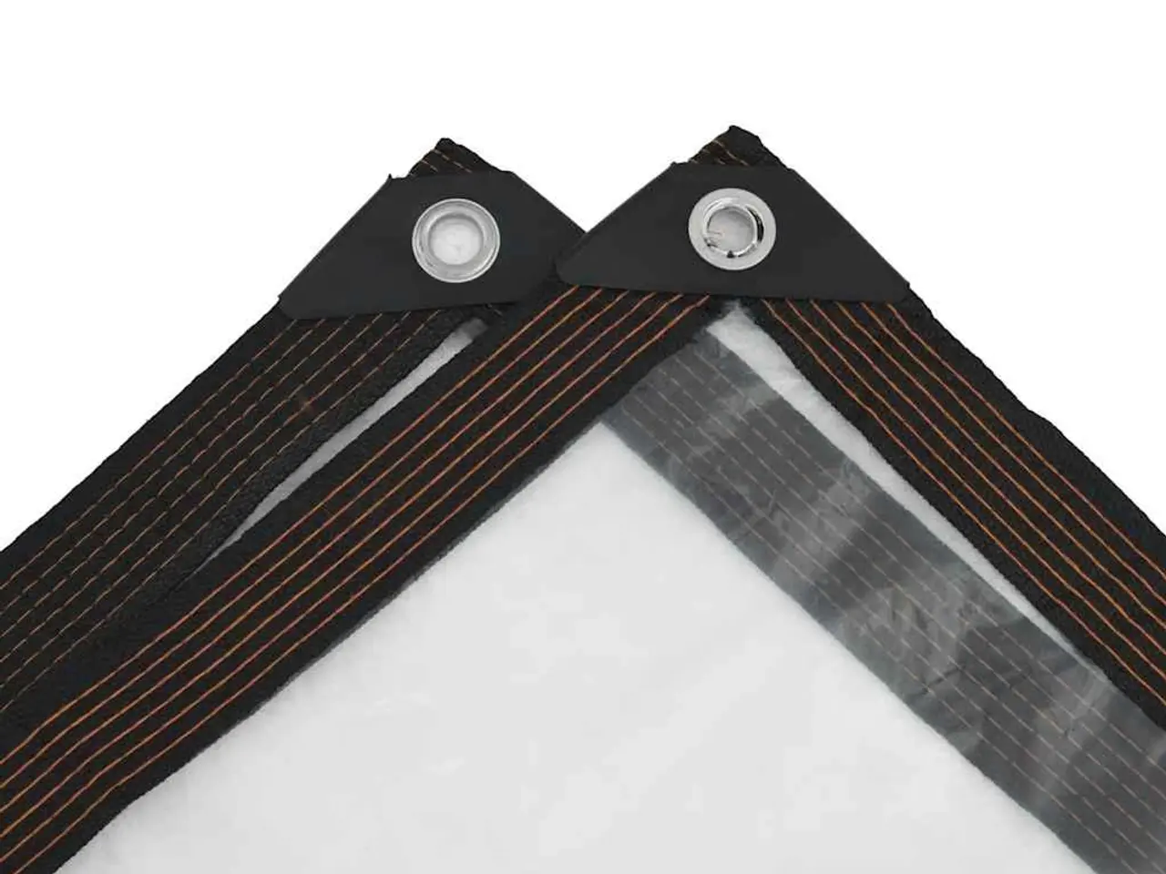 Billede 6 - Klar presenning med øjer 2 × 8 m - polyethylen, transparent/sort