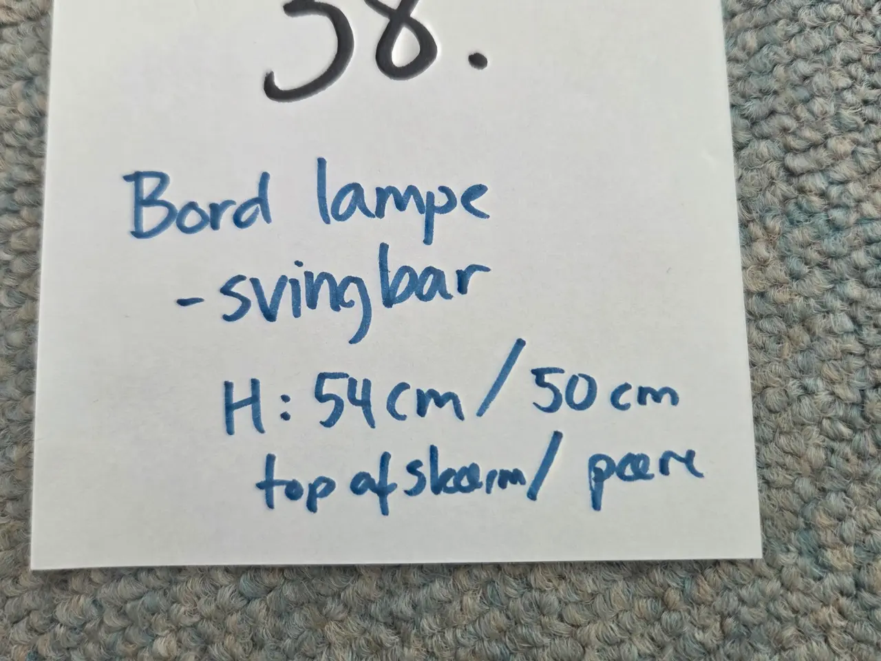 Billede 9 - Svingbar bordlampe med stofskærm
