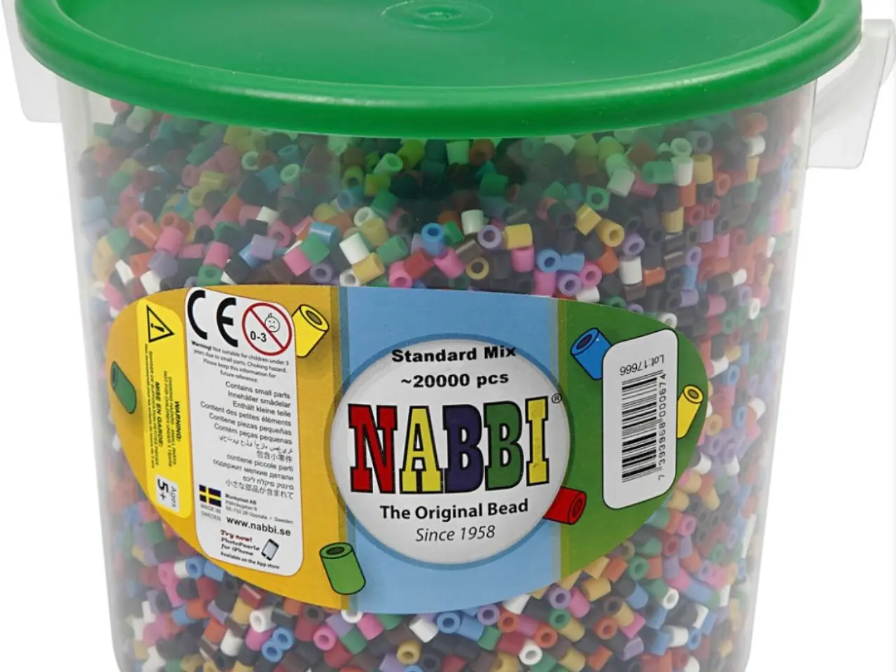Billede 2 - NABBI rørperler, 3 spande á 20.000 stk.