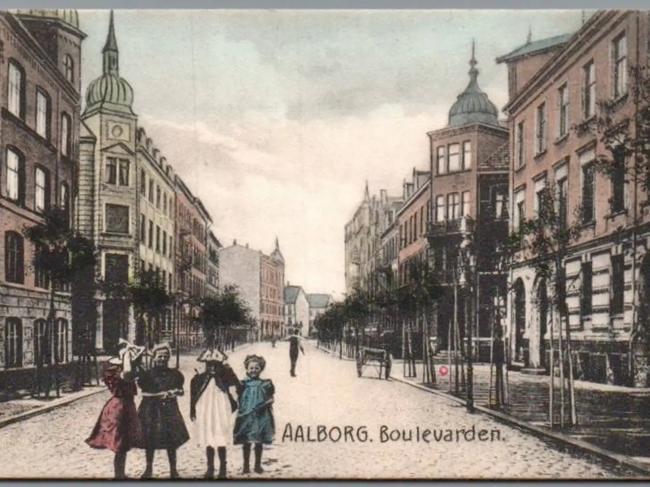 Billede 1 - Aalborg - Boulevarden - Postkort - Ubrugt - Runde hjørner !